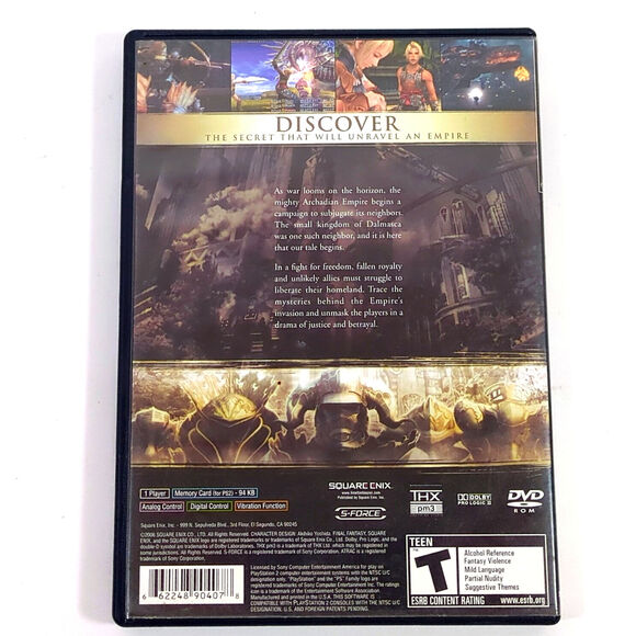 Final Fantasy XII FFXII PS2 Game Complete CIB Sony PlayStation 2 JRPG USED - Picture 2 of 3